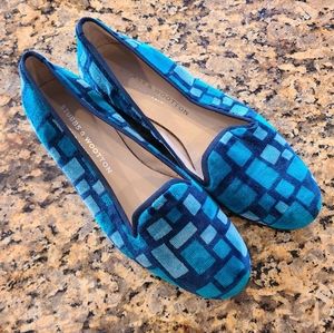 Stubbs and Wootton Velvet Slipper Loafers women's size 8